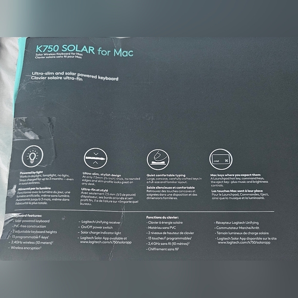 K750 SOLAR Keyboard for Mac - Picture 3 of 3